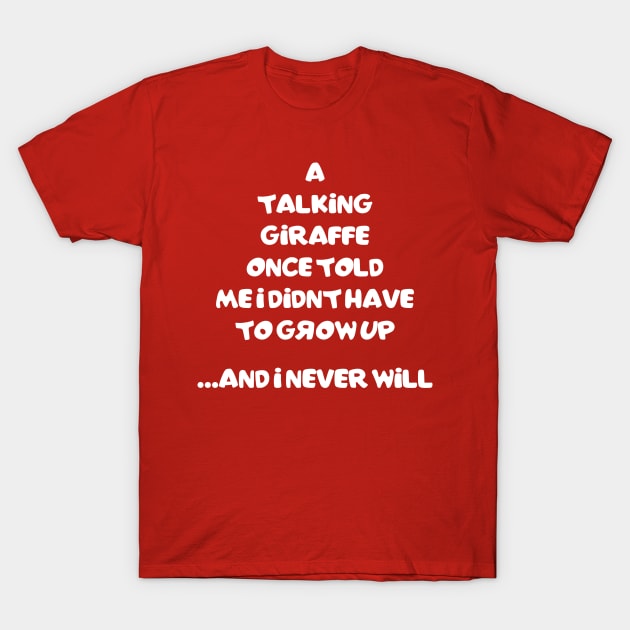 Talking Giraffe T-Shirt by old_school_designs